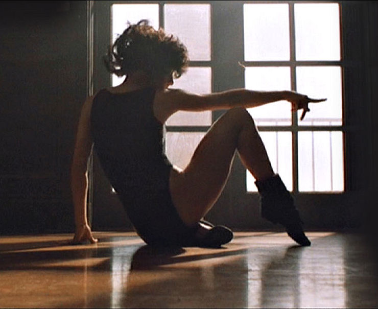 Jennifer Beals strikes a pose in Flashdance